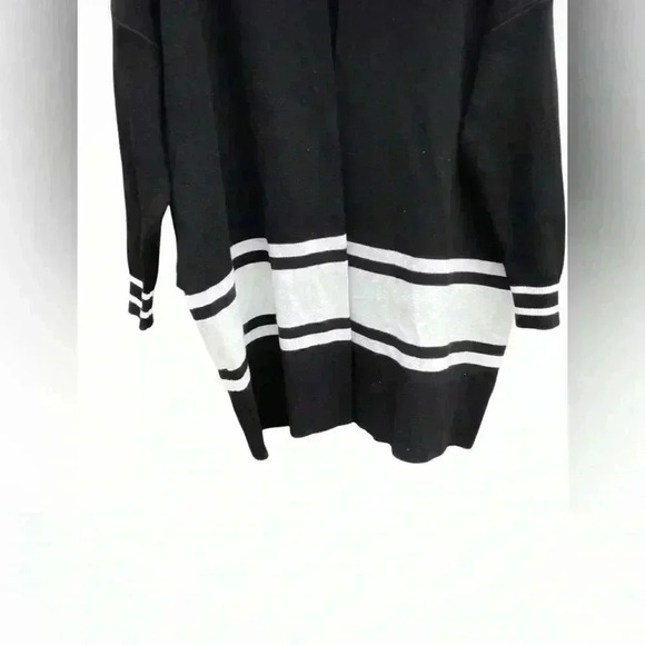 Anthropologie NVLT Black and White PIPPA Open Cardigan Knit Sweater - Picture 7 of 13
